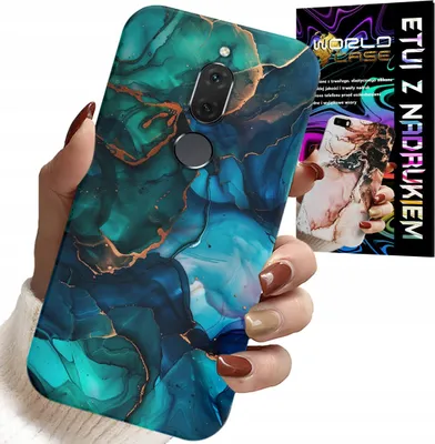 Obrázek produktu pro Pouzdro Pro Huawei Mate 10 Lite - Modrozelené Mramorové Zadní Vzory