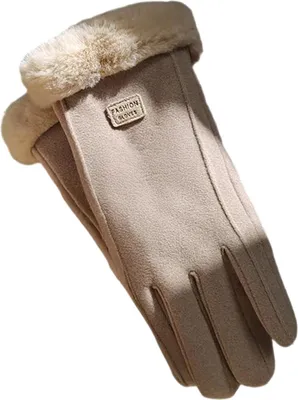 Produktbild von Damen-Winterhandschuhe, fleecegefüttert, Touchscreen-Handschuhe, verdickt, warm, winddicht, volle Finger, für Outdoor-Sportarten wie Radfahren und Autofahren