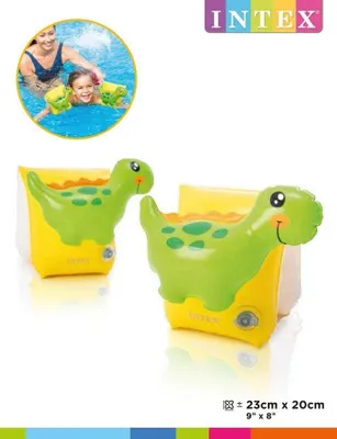 Productafbeelding van Zwembandjes voor kinderen, dinosaurus design, 23 x 20 cm, INTEX 56664