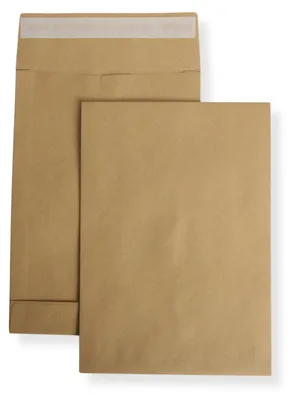 Produktbild von C4 Faltenversandtaschen braun Stehboden und 40 mm Falte 130 g Kuvert 229x324x40 mm haftklebend Briefumschläge HK Briefhüllen 25 Stück