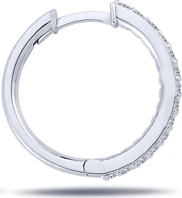 Produktbild von Diamant Herren Creole Brillant-Schliff in 14 karat Weißgold