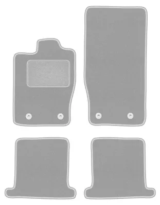 Image de Tapis de sol en moquette pour Jaguar XK 2006-2014 (coupé) – jeu de 4 pièces, gris, sur mesure – Wielganizator OSLO