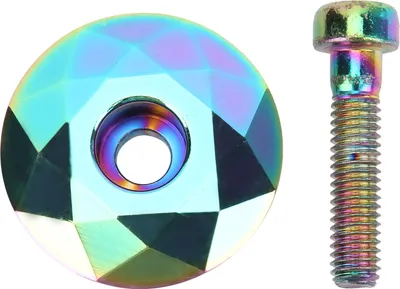 Productafbeelding van Aluminium stuurpenkap 31mm | inclusief schroef, lichtgewicht en stabiel | diamantvormig design en duurzaam | geschikt voor mountainbike, racefiets en stadsfiets – een stijlvolle vervanging