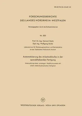 Obrázek produktu pro Automatisierung des Arbeitsablaufes in der spanabhebenden Fertigung