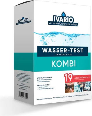 Produktbild von Ivario Kombi-Wassertest, Testung 19 trinkwasserrelevanter Parameter