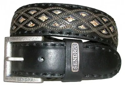 Image de Sendra Gürtel Pythonleder 8680 schwarz