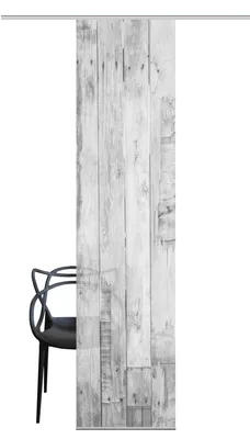 Produktbild von Vision S Vision S | Schiebevorhang Bambusoptik Digitaldruck "Lizza" 260 x 60 cm 1x Schiebewand inkl. Paneelwagen und Klemmleiste Grau