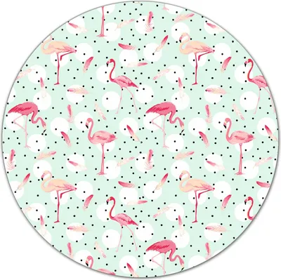 Produktbild von Glas-Herdabdeckplatte Glaskeramikkochfeld-Abdeckung Schneideplatten - 40 cm - Flamingo rosa grün