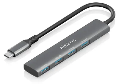 Produktbild von AISENS A109-0943, Kabelgebunden, USB 3.2 Gen 1 (3.1 Gen 1) Type-C, Grau, 5 Gbit/s, USB, USB Typ-C