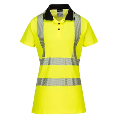 Obrázek produktu pro Portwest LW72 Dámská polokošile s vysokou viditelností Yellow/Black Velikost XXL