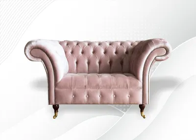 Produktbild von Chesterfield Sessel Rosa Textil Wohnzimmer Modern Design Kreative Möbel Neu