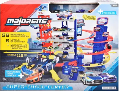 Produktbild von Majorette Super Chase Center mit 5 Fahrzeugen