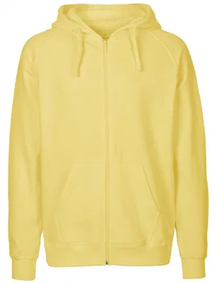 Produktbild von Neutral O63301 | Herren Zip Hoodie Kaputzenjacke / 100% Fairtrade-Baumwolle - Farbe: Dusty Yellow - Größe: L