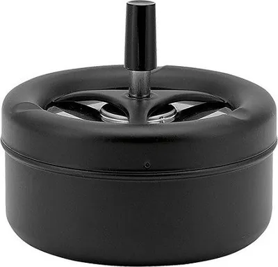 Produktbild von Großer Drehaschenbecher 13cm schwarz