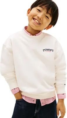 Immagine prodotto di Tommy Hilfiger 8721289895133, Bambino, Uomo, Felpa, Bianca, Collo rotondo, Maniche lunghe