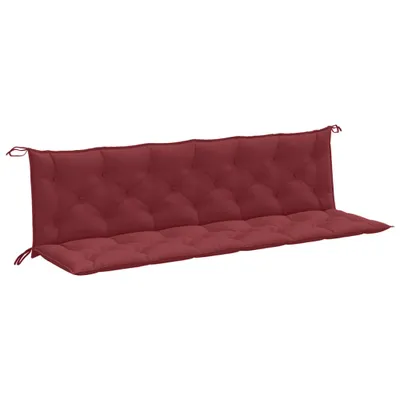 Image de Coussins de banc de jardin lot de 2 rouge bordeaux mélangé