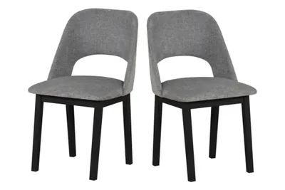 Image de Chaise de salle à manger 2 x "MONTI 2", noir, aragon 93