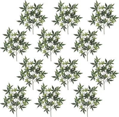 Produktbild von Deko Frühling Frühlingsdeko Dekozweige Blumen Dekoration Ahorn Künstliche Zweige 12x Zweig Künstlich Ahornzweige Kunstpflanze Decovego