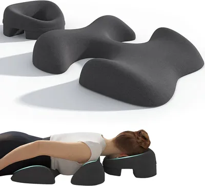 Produktbild von Massage Brustkissen und Gesichtswiegenkissen Set, Bruststütze Bauch Stützkissen für Bett, Spa Salon, Zuhause, Schlafzimmer, Black