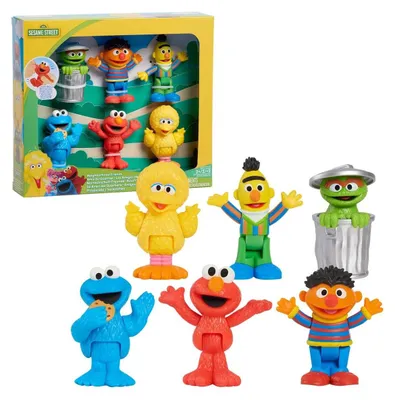 Produktbild von Just Play 57884 - Sesamstraße - Figurenset, Nachbarschaftsfreunde, 6er-Pack
