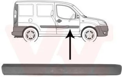 Produktbild von VAN WEZEL Zierleiste für die Tür Vorne Rechts Leiste für FIAT Doblo Cargo (223) 1637428