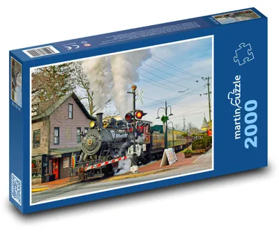 Zdjęcie produktu dla Puzzle 2000 Parowóz w mieście - martinpuzzle