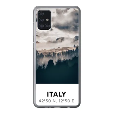 Produktbild von MuchoWow® Handyhülle Schutzhülle Hülle für Samsung Galaxy A52 5G Italien - Nebel - Wald - Baum Silikon Softcase Handy Hülle - Umschlag