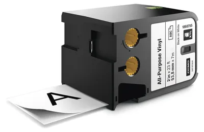 Produktbild von DYMO XTL Allzweck-Vinyletikett 54 mm x 7,5 m – Schwarz auf Weiß