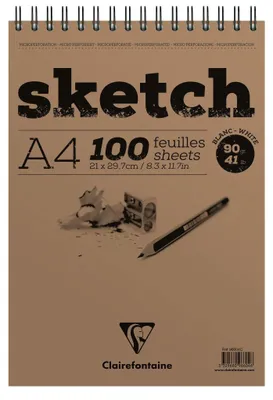 Immagine prodotto di Clairefontaine 96604C Clairefontaine SKETCH blocco per schizzi, DIN A4, 100 fogli