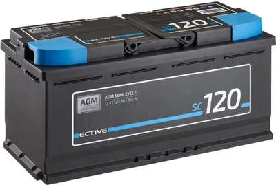Produktbild von ECTIVE Semi Cycle SC120 AGM Versorgungsbatterie 120Ah - 0% nach §12 Abs. 3 UstG