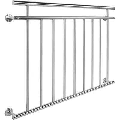 Produktbild von Bc-elec - ABR128 Türgeländer-Fenster 128x90cm Brüstungsgeländer Handlauf Edelstahl