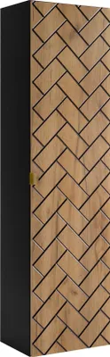 Produktbild von Badezimmerpfosten, Eiche Craft mit goldener Griff, 35 x 136 x 25 cm