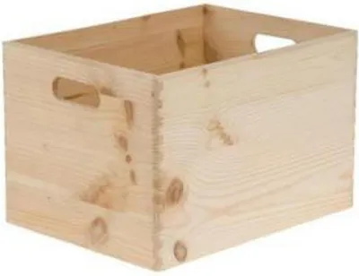 Obrázek produktu pro Dřevěná krabička, 40x30x14 cm, krabička s uchy, krabička