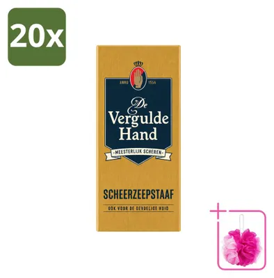 Productafbeelding van 20 x Scheerzeepsticks "De Vergulde Hand" - 75 g - Voordeelverpakking - 20 stuks