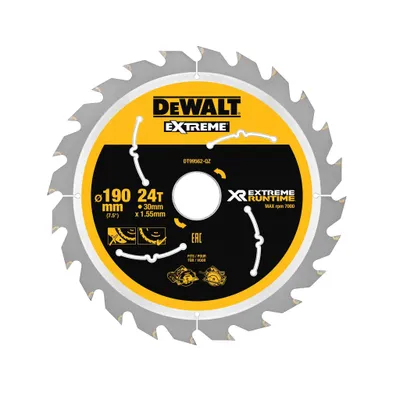 Immagine prodotto di Lama per sega circolare DeWalt XR Extreme Runtime Handkr. 190/30mm 24WZ/FZ - DT99562-QZ