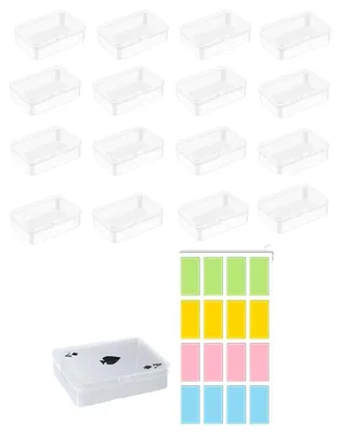Aufbewahrungsboxen, 16er-Set, transparent, Kunststoff, stapelbar, mit Deckel