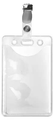 Produktbild von Karteo Ausweishülle mit Metall Clip [1 Stück] für 1 Karte (86 x 54 mm) vertikal als Auswelter Kartenhülle für Ausweise Karten im EC Format