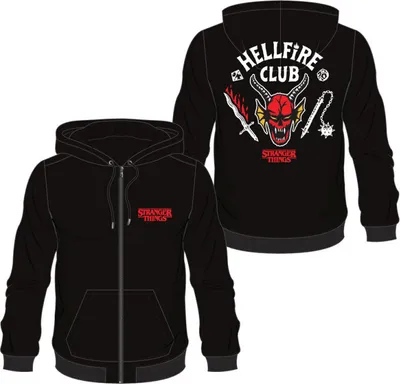 Produktbild von Stranger Things - Hellfire Club Kapuzenpullover mit Reißverschluss