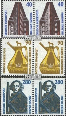 Produktbild von Briefmarken BRD (BR.Deutschland) 1988 Mi 1379-1381 waagerechte Paare (kompl.Ausg.) postfrisch Sehenswürdigkeiten