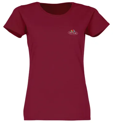 Produktbild von Fruit of the Loom Damen T-Shirt mit Vintage-Logo Farbe: burgund Größe: XL