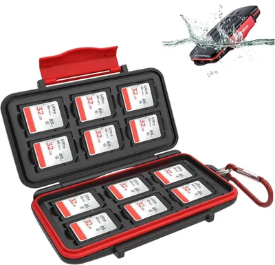 Produktbild von SD Kartenhalter 12 Slots, Wasserdicht, Stoßschutz, für Speicherkarten