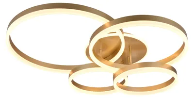 Produktbild von LED Deckenlampe, goldfarben, Fernbedienung, dimmbar, L 80 cm