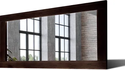 Produktbild von 180x80 Rechteckig Rustikale Wandspiegel mit Rahmen massivholz Eichenholz Horizontal | Individuell Spiegel Nach Maß | LDR224 Oak Wenge Gealterte Oberfläche