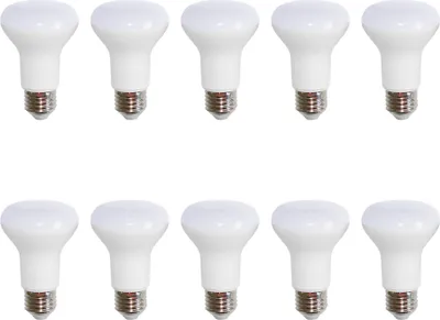 Image de 10 x ampoules LED réflecteur R63 8W = 50W E27 blanc chaud mat 2700K flood 120