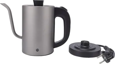 Obrázok produktu pre Varná kanvica s husím krkom, 600 W, 0,8 l, na zaliatie kávy, čaju, na varenie, ochrana proti vyschnutiu, automatické vypnutie, rýchle ohrev vody