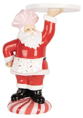 Produktbild von Clayre & Eef Weihnachtsdekorationsfigur Weihnachtsmann 21x14x27 cm Rot Kunststoff
