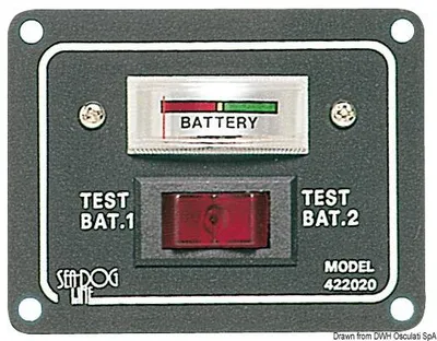 Produktbild von Testpaneel f. 2 Batterien, analogisch , 1 Stück