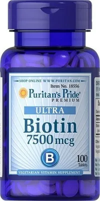 Produktbild von Biotin - 7 500 mcg 100 Tabletten Puritans Pride