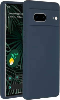 Produktbild von Google Pixel 7 Hülle - Silikon - Accezz Soft Case, Backcover - Dunkelblau