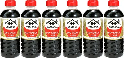 Produktbild von 6er Pack - YAMASA Sojasauce aus Japan (6x 500ml) | natürlich gebraut | SOY SAUCE